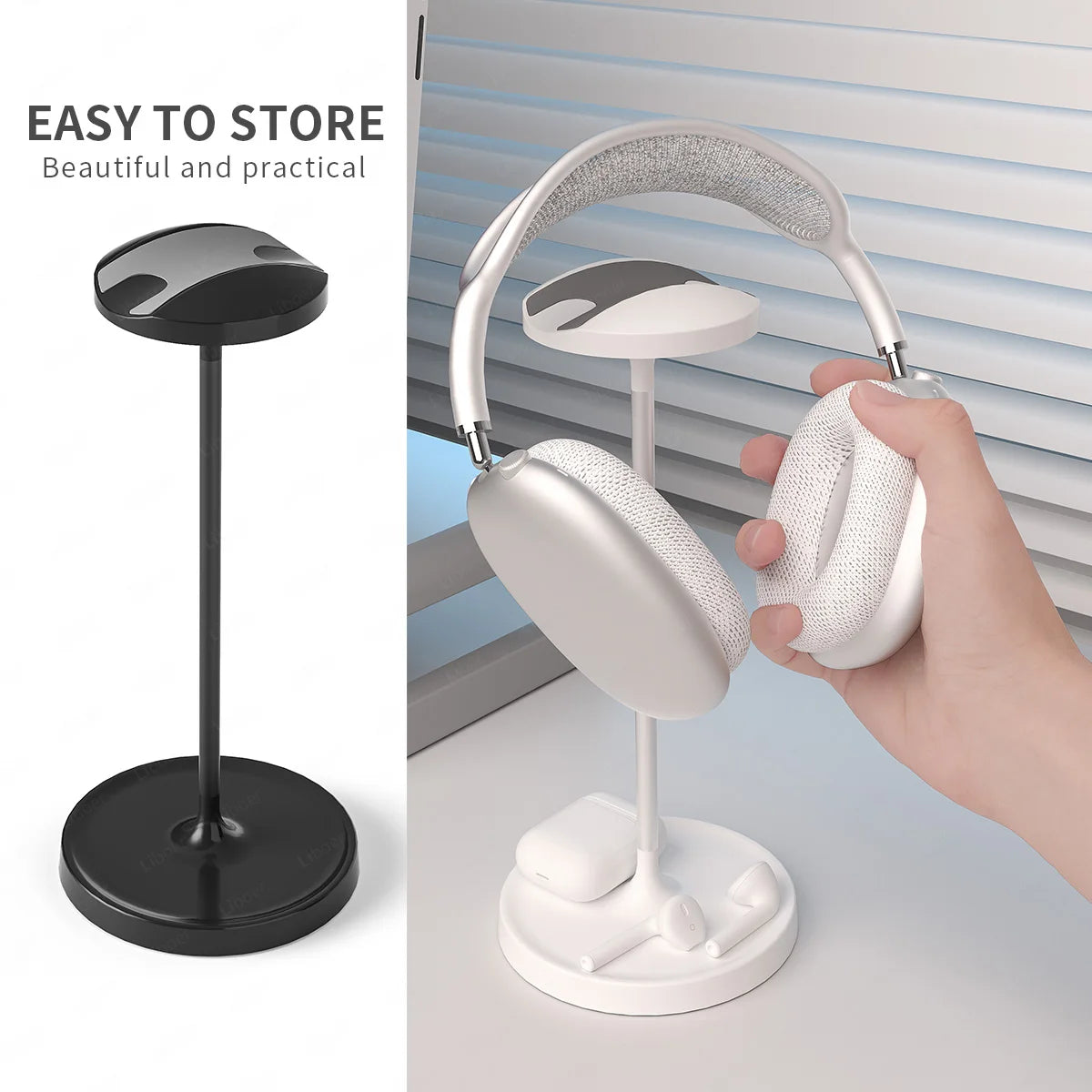 Universal Desktop Headphone Stand Aluminum Heavy Base Headset Rack Holder Support for Gaming Earphone