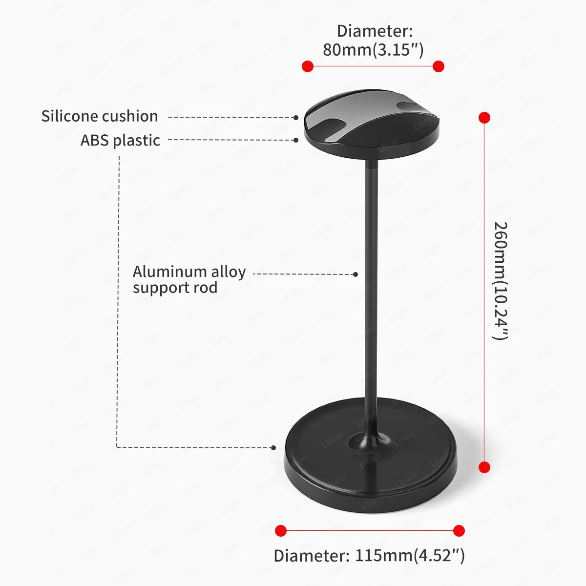 Universal Desktop Headphone Stand Aluminum Heavy Base Headset Rack Holder Support for Gaming Earphone