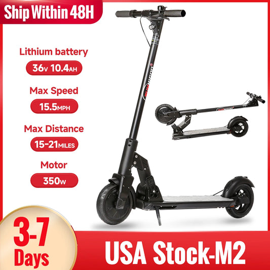 350W Electric Scooter for Adults 36V 10.4AH Battery Compact Scooter 8.5 Inch Tire Foldable Lightweight Electric Scooters Adults