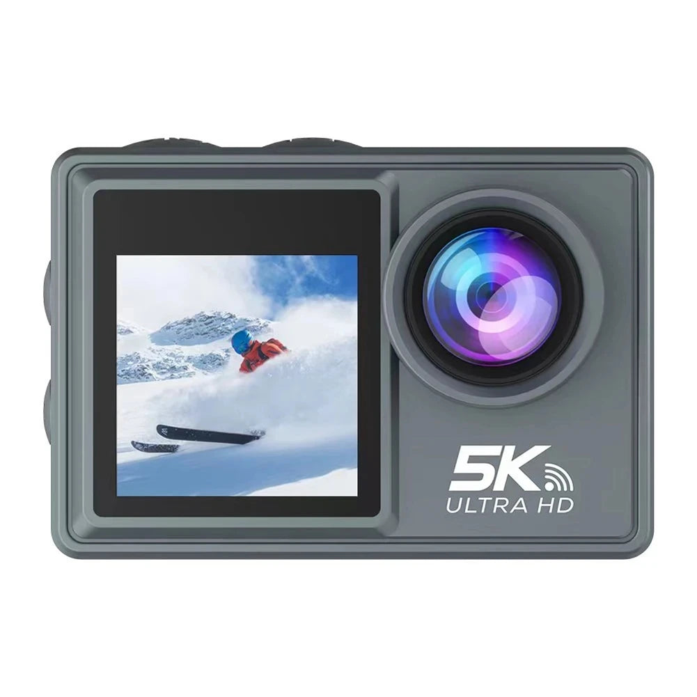 2025 NEW Action Camera 5K 4K 60FPS WiFi Anti-shake Dual Screen 170° Wide Angle 30m Waterproof Sport Camera with Remote Control