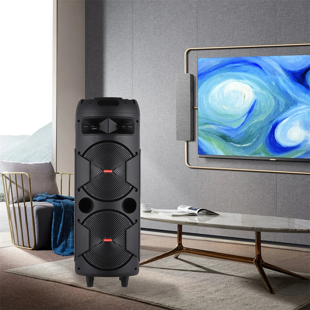 6000W Portable Bluetooth Speaker Sub woofer Heavy Bass Sound System Party Dj Karaoke RGB Light Rechargeable Speaker