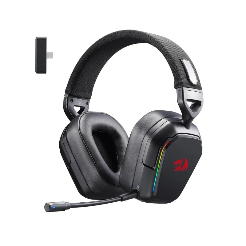 Redragon H868 3-Mode Wireless RGB Gaming Headset 7.1 Surround Sound 40 mm Drivers Noise-canceling Microphone Over-Ear Headphones